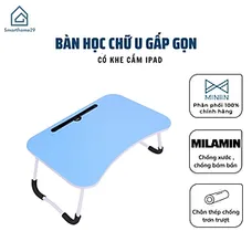 Bàn Học, Làm Việc  Gấp Gọn Đa Năng Thông Minh Phù Hợp Với Mọi Không Gian Có Khe Cắm Ipad, Điện Thoại