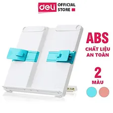 Giá đỡ sách, kẹp sách, đỡ điện thoại, ipad để bàn học Deli - Chống cận thị, chống gù lưng - Thiết kế