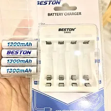Bộ sạc pin AA AAA Beston C8002 dùng cho micro không dây, máy ảnh, điều khiển, đồ chơi trẻ em, đồng h