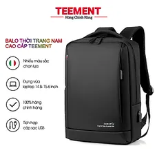 Balo Nam, Nữ Thời Trang Đa Năng, Balo Laptop Thời Trang Đi Học Cao Cấp Teement Chống Nước Cổng Sạc U