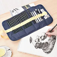 Bộ Dụng Cụ Vẽ Phác Thảo 27 Phụ Kiện Deli - Vẽ Mỹ Thuật - 1 Bộ - 58125