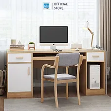 Bàn Học Tập, Bàn Làm Việc Kết Hợp Ngăn Kéo Và Ngăn Đỡ PC Hiện Đại, Đa Năng SIB Decor BLV63