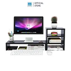 Kệ Để Màn Hình Và Kệ Sách Để Bàn 3 Tầng Cho Văn Phòng SIB Decor KDB09