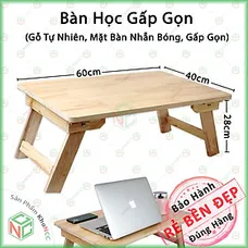 [Xếp Gọn] Bàn Học Gấp Gọn KhoNCC Hàng Chính Hãng - Bằng Gỗ Thông Chân Thang Đa Năng Dành Cho Học Sin