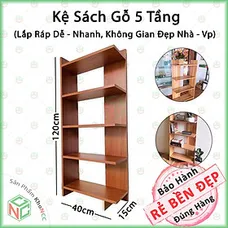 (Nội Thất Đẹp) Kệ Sách Gỗ 5 Tầng Đa Năng Thiết Kế Thông Minh - Không Gian Đẹp Cho Nhà - Văn Phòng -